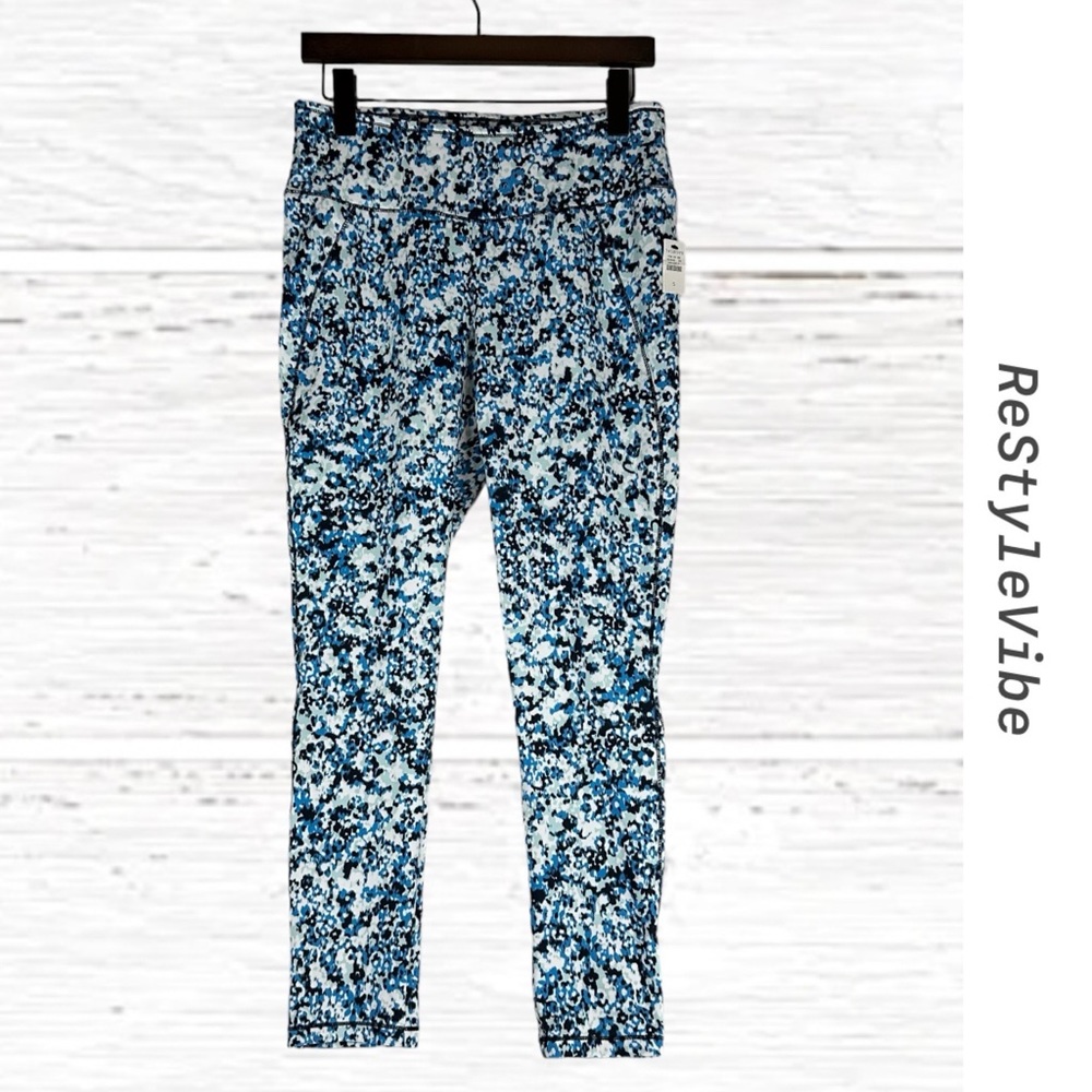 TALBOTS Women’s Size S Leggings Athletic Stretch Floral UPF 50+ Sun Protection